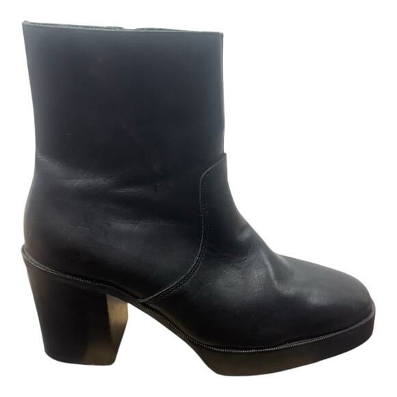 ASOS Black Ankle Bootie 10 Block Heel Boot Goblin Core Witchcore Whimsigoth - Picture 8 of 13